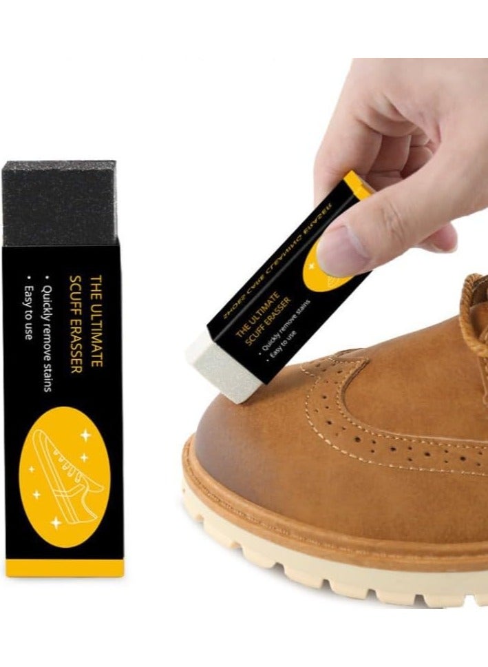 مجموعة من 3 قطع، أداة تنظيف الأحذية البيضاء، فرشاة تلميع الأحذية المصنوعة من الجلد السويدي، ممحاة مزيل بقع الأحذية المصنوعة من الجلد السويدي (أبيض) - Image 4